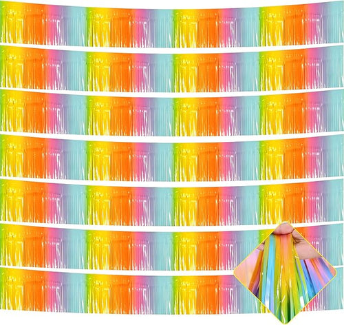 10 Pack 10 Feet Foil Fringe Garland Metallic Tinsel Streamers Banner Wall by AIKENLIN