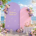 Pink Purple Arch Backdrop Cover by Besutolife