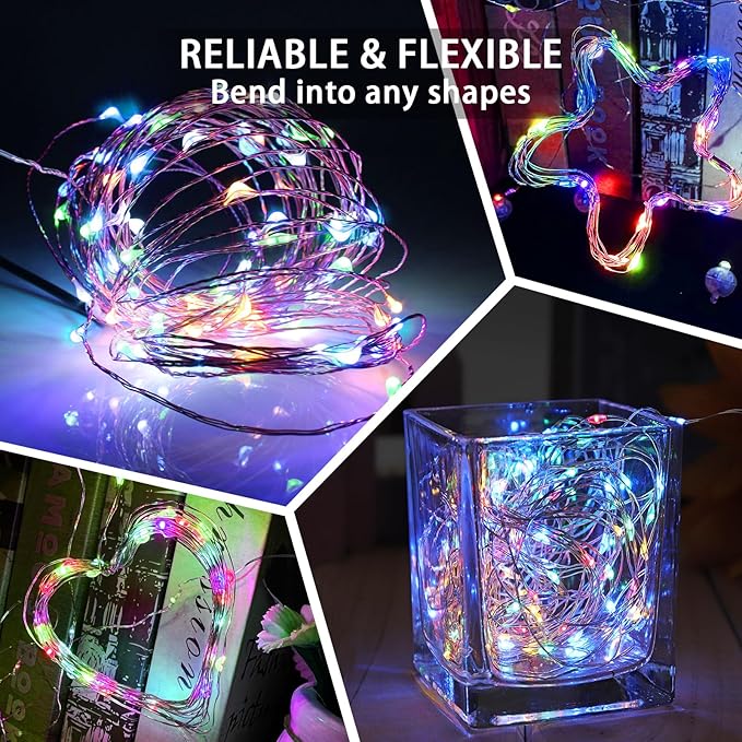 50 Pack Fairy Lights 7Ft 20 LED Twinkle String Lights 3 Modes Battery Operated - Image 6