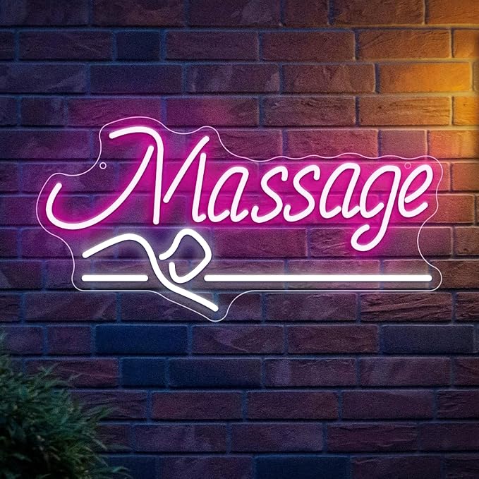 Massage Neon Sign For Wall Decor Led Light Up Sign Massage Parlors Foot Baths by STOERNEON