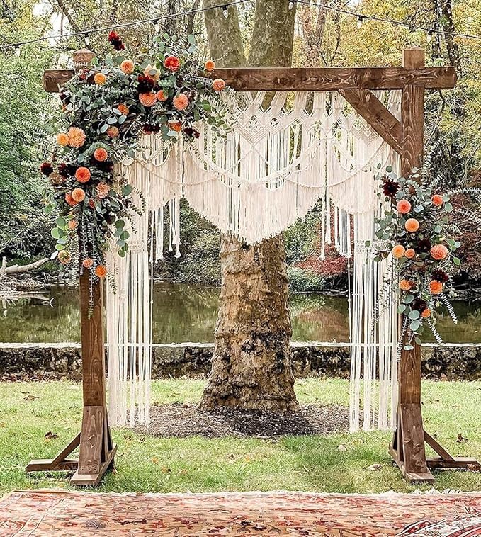 S.N.HANDICRAFTS Macrame Large Curtain Bohemian Boho Decoration Backdrop Wedding by SN+HANDICRAFTS