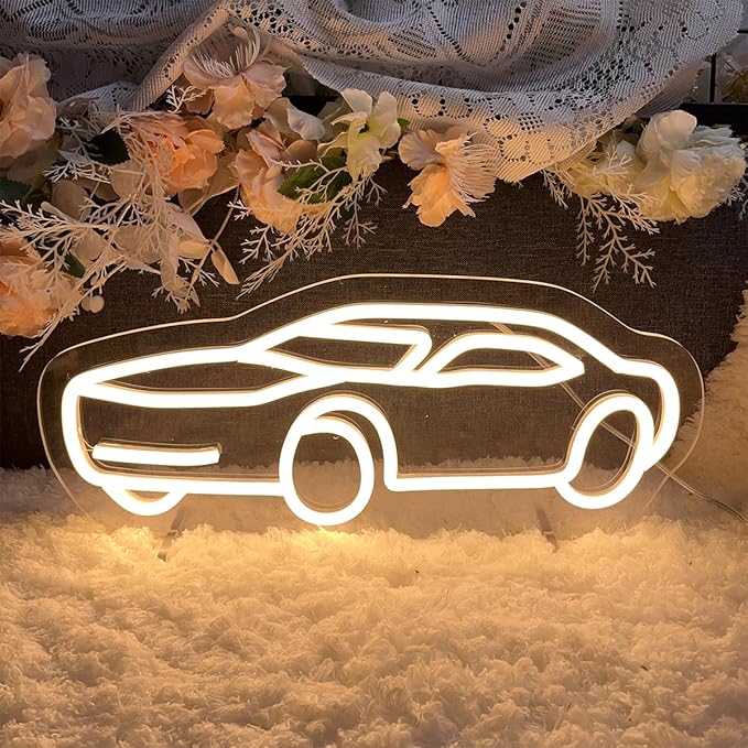 Sports Car Table Number Neon Sign Desk Lamp Night Light Wedding Letter LED Neon - Image 2
