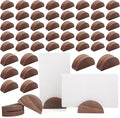 50 Pcs Wooden Table Number Stands, Semicircular Wedding Place Card Holders by ALFFUN