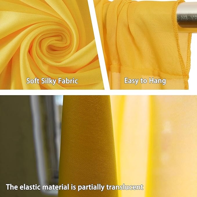 10 x 10 Feet Yellow Backdrop Curtain - Image 3