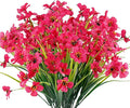 12 Bundles Artificial Flowers Outdoor UV Resistant Fake Flowers No Fade Faux by JEMONG