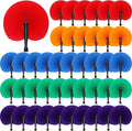 Handepo 200 Pieces Wedding Fans Folding Paper Fans Paper Fans Round Shaped by Handepo