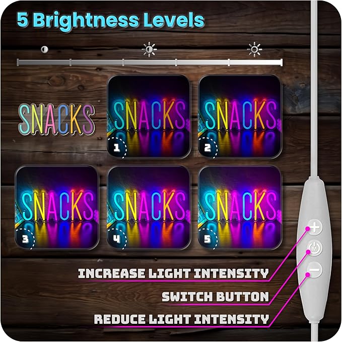 Snacks Neon Sign, Snack Bar Sign - Image 2