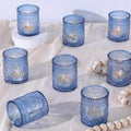 24 Pcs Blue Votive Candle Holders, Glass Tealight Candle Holders by MATAHUMbeyourbetterchoice