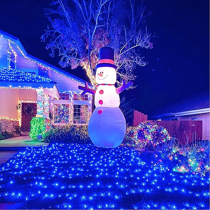 YEGUO 66ft 200 LED Blue Christmas Lights Outdoor Waterproof, Twinkle Tree - Image 6