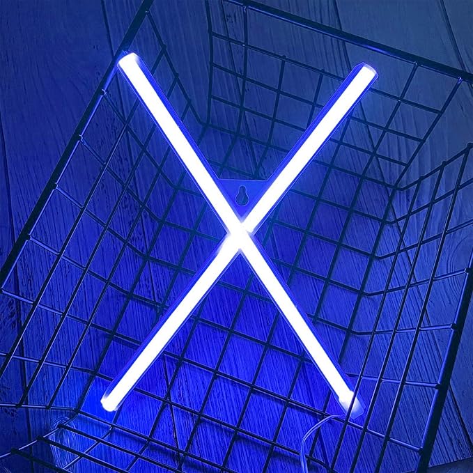 ENUOLI Blue LED Neon Letter Light, USB Batteries Operated Letter Sign - Image 2