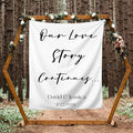 Our Love Story Continues Backdrop Custom Tapestry by DEVONDESIGN