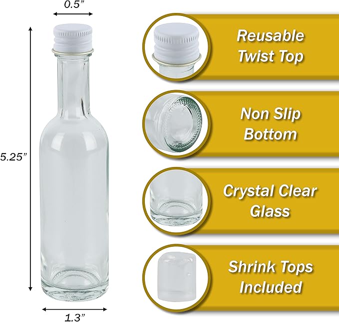 50 ml Mini Liquor Bottle Glass - Image 2