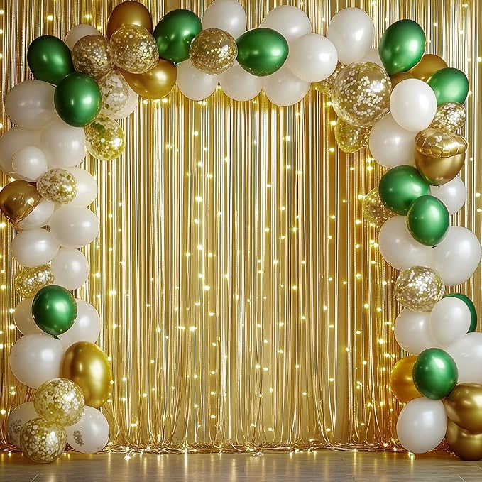 leegleri 30x10ft Thick Gold Glitter Backdrop Curtain Panels - Image 5