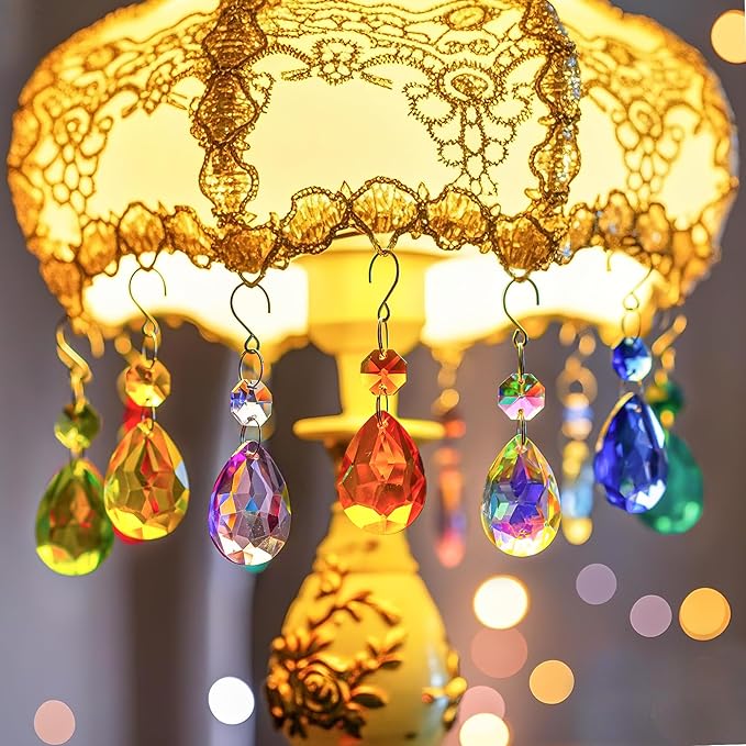 H&D HYALINE & DORA 3Inch Crystal Suncatcher Bauhinia Prisms Pendants 10Pcs - Image 7