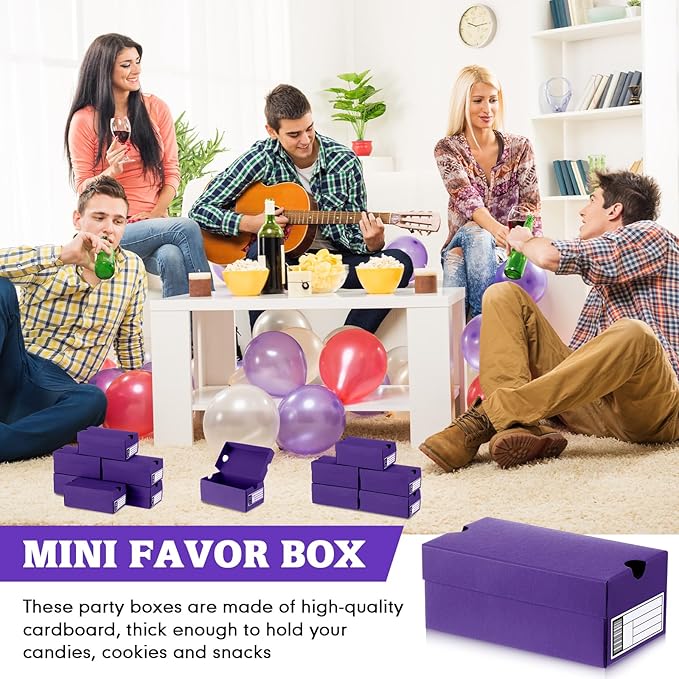 12 Sets Mini Shoe Gifts Boxes for Party Favors 4.7 x 2.5 x 2 Inch Sports Mini - Image 6