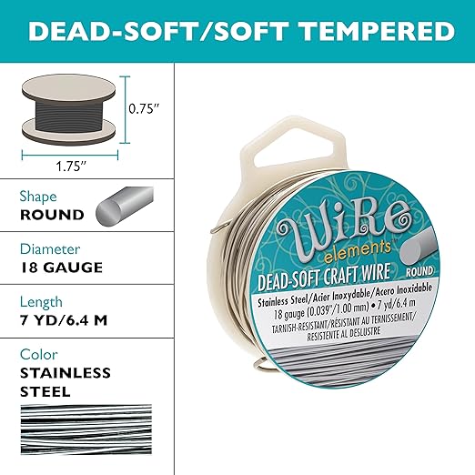 The Beadsmith Wire Elements Craft Wire – Tarnish Resistant, Soft Temper - Image 2