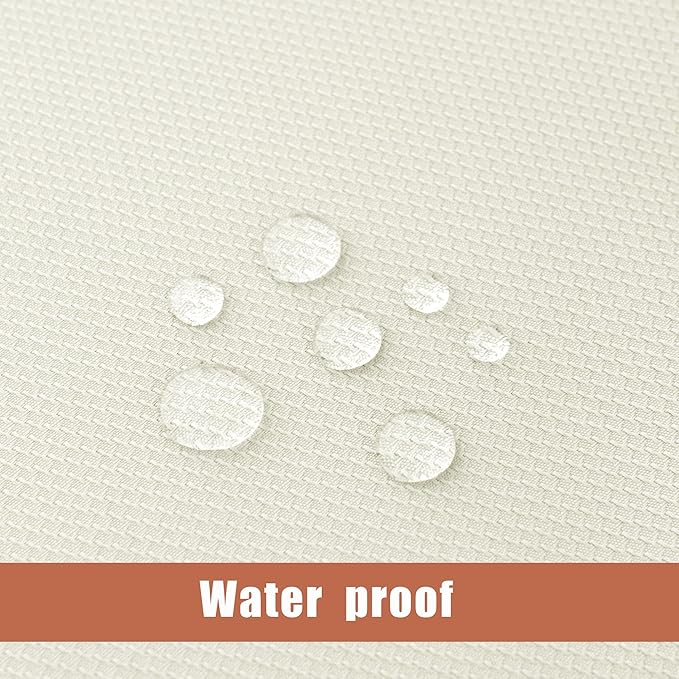 Fitable 2 Pack Beige Round Table Cloth - Image 4
