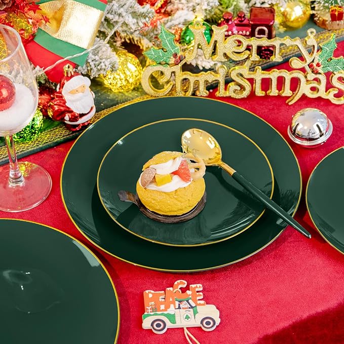 Liacere 150PCS Green Plastic Plates - Image 4