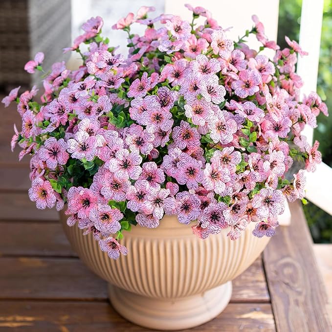 HyeFlora Artificial Flowers for Outdoor Indoor Garden Home Decoration, Faux - Image 9
