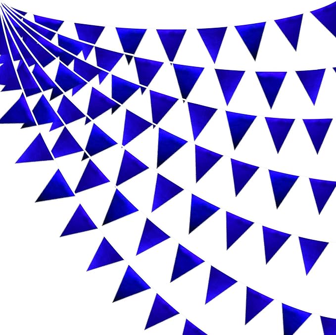 Royal Blue Party Decoration Navy Blue Triangle Pennant Banner Flag Dark Blue by pinkblume