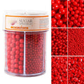 Kasvan Red Pearl Sprinkles, 6 Sizes Mix by KASVAN