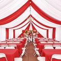 6 Panels Red Wedding Ceiling Drapes 5ftx30ft Ceiling Drapes Chiffon Fabric Arch by fani