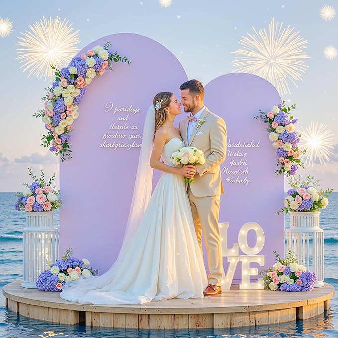 Purple Lavender Arch Backdrop Cover - Image 2