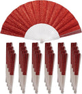 24 Pack Handheld Fan, Folding Hand Glitter Fan by SiissaPeksid