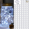 100 Pack White Fairy Lights 7Ft 20 LED Twinkle String Lights 3 Modes Battery by chzk
