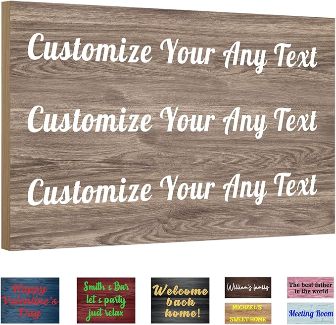Custom Sign Personalized Wooden Signs by Qingxily