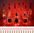 Wine Bottle Cork Lights 15Pack 10 LED 40 Inches Battery Operated Silver Wire by SmilingTown