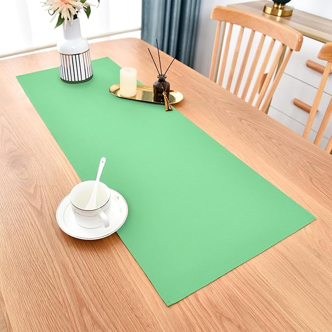 Farmhouse Sage Green Table Runner Small Short Table Runners 36 Inches Coffee - Image 2