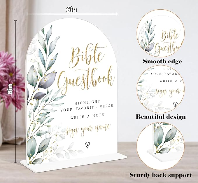 Acrylic Wedding Signs, Wedding Reception Signage, Bridal Shower Table Decor - Image 2