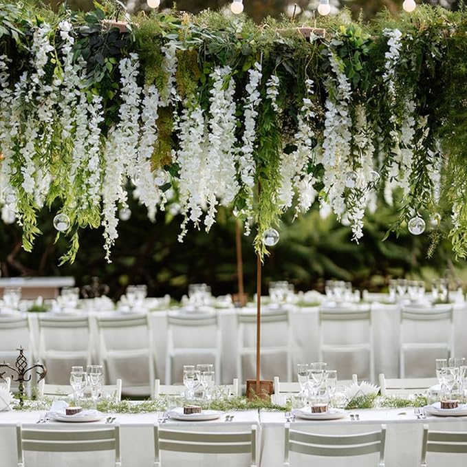 Wisteria Hanging Flowers, Fake Hanging Flowers, Wisteria artificiales Garland - Image 7