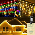 KNONEW Christmas Lights Outdoor Color Changing 400 LED 33ft 11 Modes Curtain by KNONEW