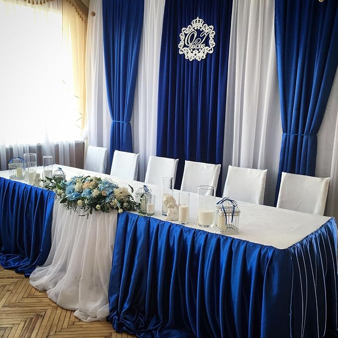 10 x 7 Feet Royal Blue Backdrop Curtain - Image 5