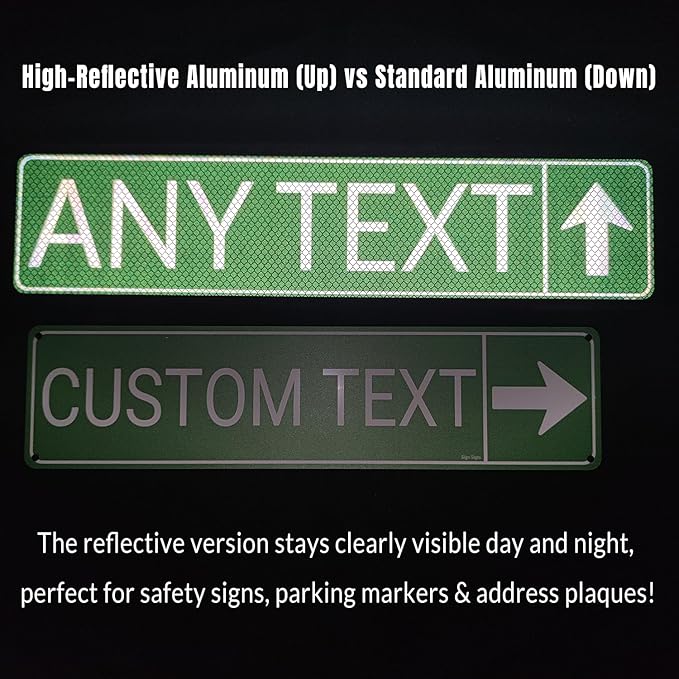 Custom Street Signs, Reflective Option, Single/Double Sided, Outdoor Metal Signs - Image 4