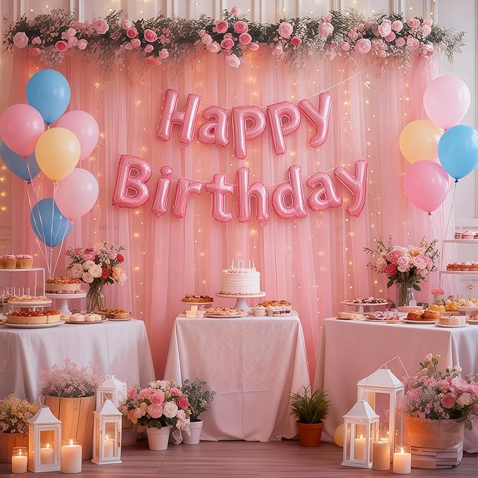 10×10ft Dusty Rose Tulle Backdrop Curtain - Image 3