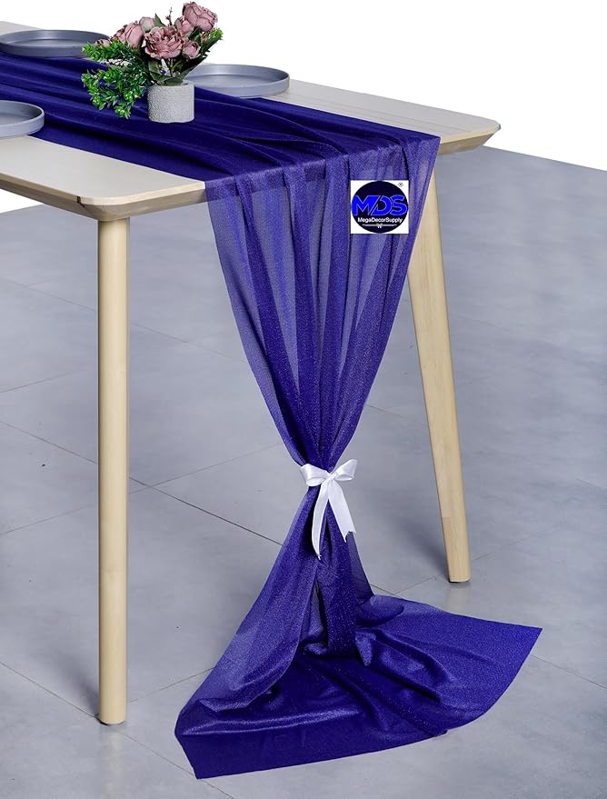 MDS 2 Pack 14ft Chiffon Table Runner 29 x 170 Inches Sheer Wedding Runner - Image 3