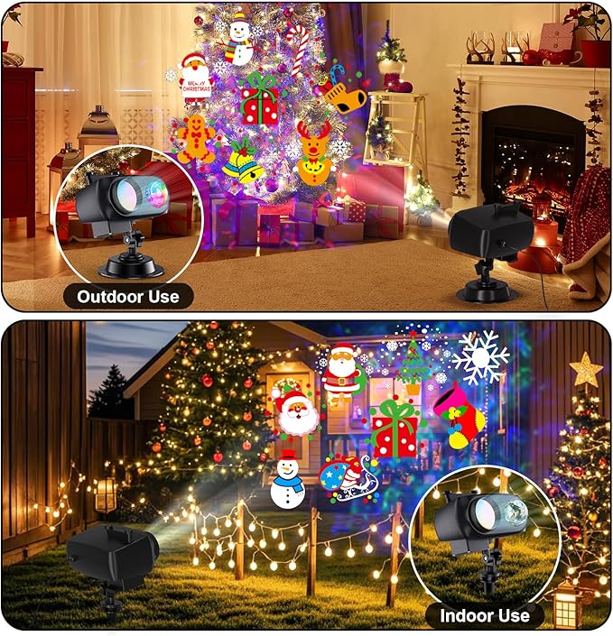 2025 Upgrade Christmas Halloween Projector Lights Outdoor Decorations, - Image 4