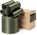 Moss Green Satin Ribbon Double-Faced Wired Ribbons by Keypan