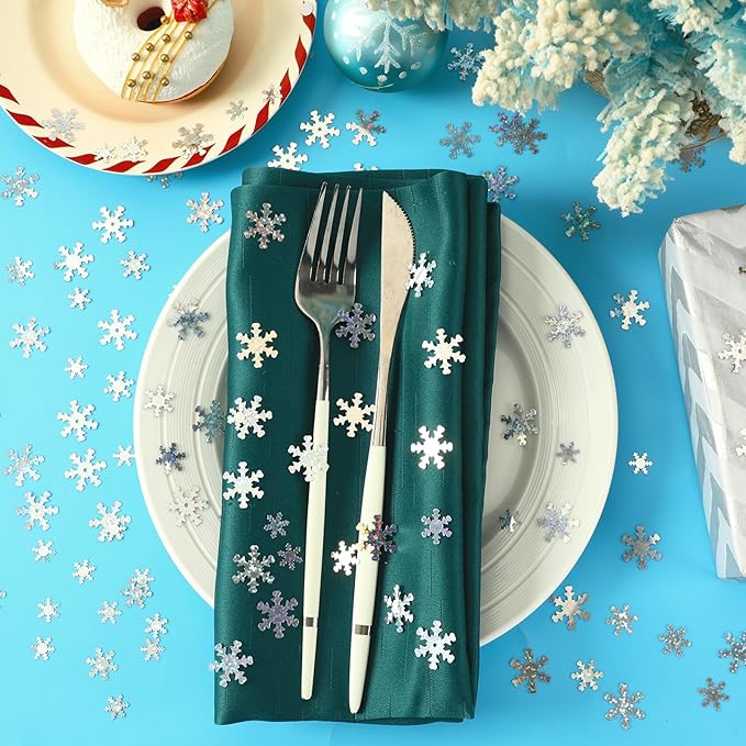 MARFOREVER Christmas Snowflakes Confetti, Winter Glitter Sprinkles Laser - Image 5