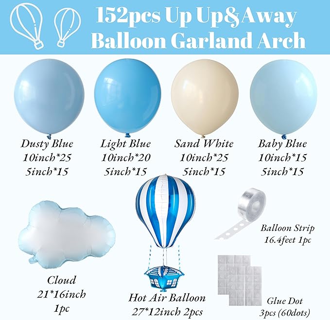 Up Up and Away Balloon Garland Arch Kit - Image 2