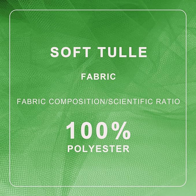 Green Tulle Fabric Roll Spool Bolt Large Tulle Wedding Party Decoration - Image 4
