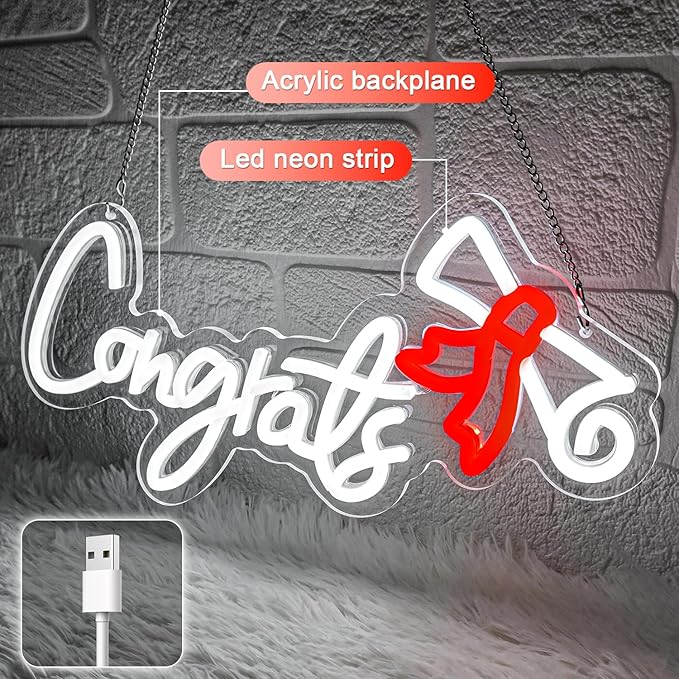 Congrats Graduation Neon Sign - Image 2