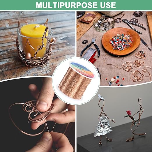0.4mm Jewelry Wire, 26 Gauge 328FT Craft Wire Copper Beading Wire - Image 7