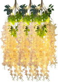 12 Pack Champagne Wisteria Hanging Flowers Garland by Luerbi