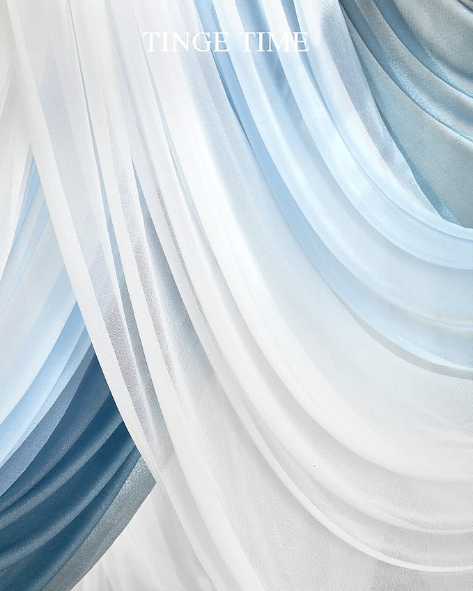 TINGE TIME 3 Panels Wedding Arch Draping Fabric, Wedding Arch Drapes - Image 6