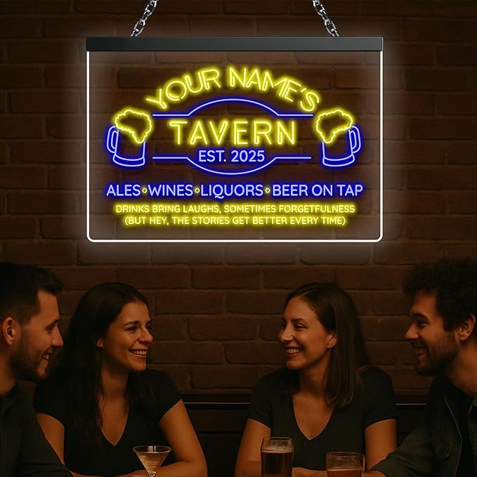 Custom Bar Neon Sign Beer Home Bar Lights Man Cave Acrylic Table LED - Image 3