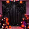 10ftx10ft Black Sequin Backdrop Curtain by CO-AVE